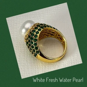 White Fresh Water Pearl GoldTone Plated Size 6, Flair Your Style - Picture 1 of 11