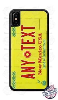 New Mexico Personalized License Plate Phone Case Fits iPhone Samsung LG Google - Image 1 of 4