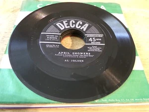 Lot of (9) Al Jolson 45s - (8) on Decca; (1) on Brunswick (1) Import - Picture 1 of 1