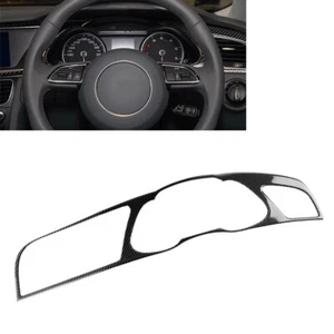 RHD Carbon Fiber Look Console Instrument Panel Cover Trim Fit Audi A4 B8 RS4 S4 - Picture 1 of 12