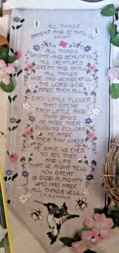 All Things Bright & Beautiful - Magazine cross stitch pattern - Hummingbird Bees - Image 1 of 1