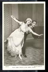 Antike Postkarte Gaby Deslys & Harry Pilcer Tänzer und Schauspieler des Stummfilms - Bild 1 von 2