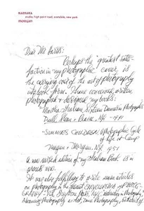 Morgan, Barbara [Photographer] - Autograph Letter re MARTHA GRAHAM - Picture 1 of 2