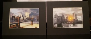 New York City, Before and After 10" x 8" Carboard Framed Prints! History... - Picture 1 of 4