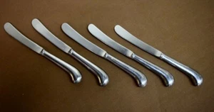 Lot of 5 Oxford Hall, Old Westbury stainless butter spreaders, 6-3/4" , Japan - Picture 1 of 4