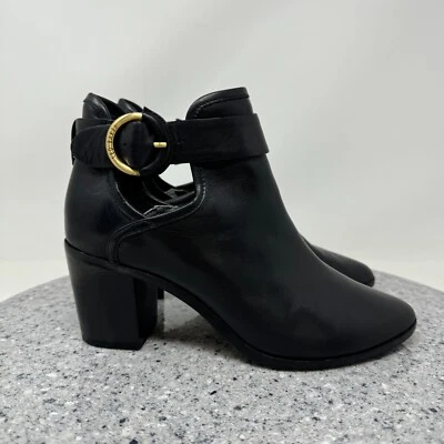 Ted Baker ботинки женщин 6,5 черный кожаный Sybell ботинок туфли 37 - Изображение 1 из 4