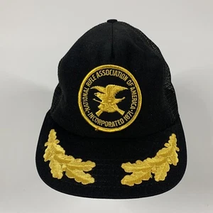 Vintage 80s NRA Rifle Assoc. Embroidered Scrambled Eggs Snap Back Hat - Picture 1 of 9