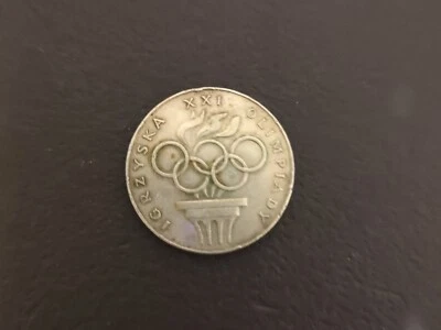 🇵🇱 POLAND 1976 200 ZLOTYCH  OLYMPIC TORCH SILVER WORLD COIN - Image 1 of 2