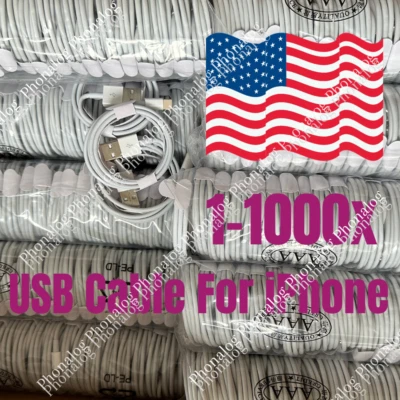USB Charger Cable Cord For Apple iPhone 6 7 8 X XR 11 12 13 14 Pro Max Wholesale - Image 1 of 4