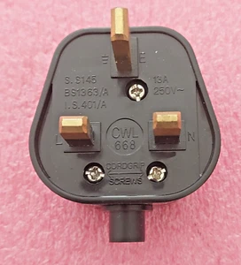 1pcs 13A 250V AC Rewireable Plug BSI Kitemark Approval BS 1363/A Rough Use NTA - Picture 1 of 2