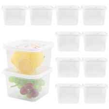 12pcs Multifunctional Food Storage Box Pizza Dough Proofing Airtight Vegetable