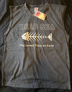 Dead Sea Skeleton Fish Sleeveless T-Shirt - L - New with Tags    3