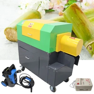 110V Fully Automatic Sugarcane Peeling and Cutting Machine w/High Pressure Water - Picture 1 of 15