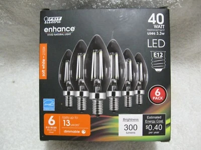 4 FEIT ELECTRIC Enhance Vivid Natural Light 40watt Replacement LED Using 3.3watt - Image 1 of 4