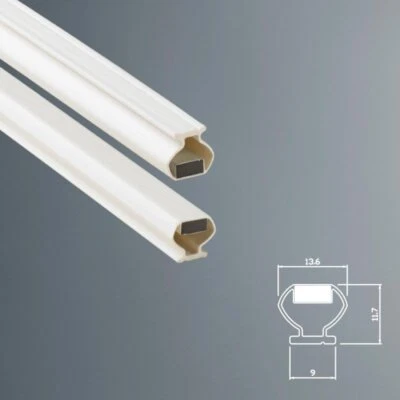 RICAMBI & BOX DOCCIA Guarnizione Magnetica Box Doccia in Gomma EC-MAG-9-DC | KIT 2 PE - Colore Grigio