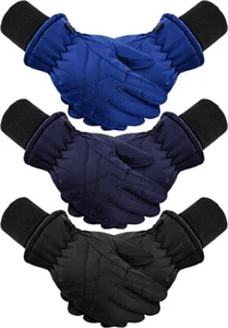 Hicarer 3 Pairs Kids Winter Gloves Waterproof Snow Ski Gloves 8-11 Years C2 - Picture 1 of 5