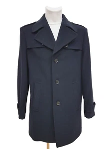 Cappotto di lana corto uomo blu navy classico taglia XL - Foto 1 di 3