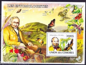 William Kirby Entomology Founder, Butterflies, Comoros 2008 MNH SS - Picture 1 of 1