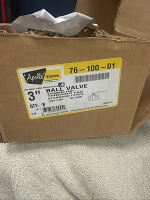 NEW APOLLO 76-100-01 BALL VALVE 3" 7610001 - Image 1 of 3
