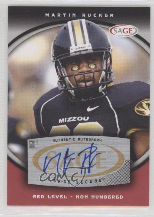 2008 SAGE Auto Red Martin Rucker #A51 Rookie Auto RC - Image 1 of 2