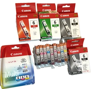 Juego de 16 cartuchos de tinta sellados originales Canon BCI-6 - paquete en caja y suelto - Imagen 1 de 14