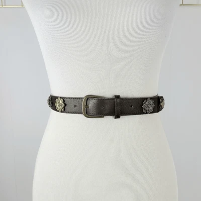 Cinturón Anne Klein II para mujer Calderón cuero mediano concho occidental de colección-leer Foto 1 de 4