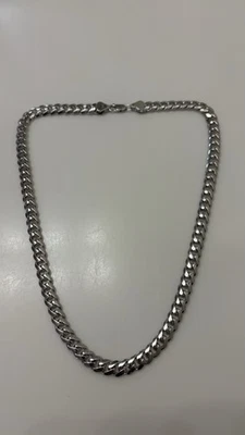 20” 8mm 925 Sterling Silver Miami Cuban Chain Necklace – 60g – Solid Heavy - Image 1 of 4