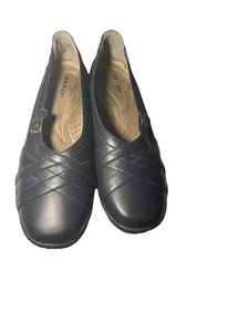 Array Damenschuhe Größe 12N Valerie blau bequeme Halbschuhe Schnalle Slipper - Bild 1 von 8