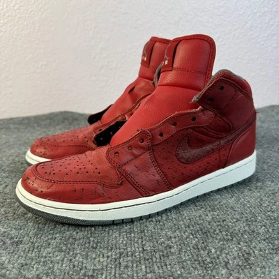 Tênis Nike Air Jordan 1 retrô alto desconstruído couro vermelho masculino tamanho 12 - Imagem 1 de 4