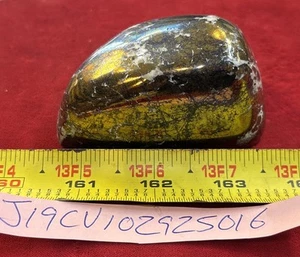385  Grams RARE Top Polished Covellite Pyrite Crystal Peru - Picture 1 of 10
