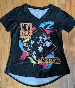 Vintage Neu Kids on the Block Shirt L Large Schwarz Grafikdruck Kurzarm - Bild 1 von 4
