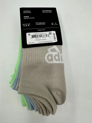 Adidas Women’s Superlite No Show Socks 6 Pair Sz 5-10 AEROREADY Arch Compression - Imagem 1 de 3