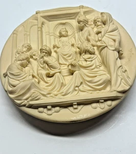 Cristo fra i Dottori della Legge Alabaster Plate by Alberto Santangela - Picture 1 of 6