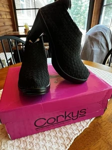 Corkys Footwear Dressy Shoe Black 7 EUC Wore 1 Time Inside - Picture 1 of 22
