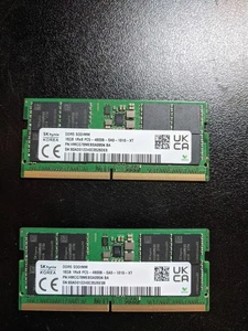 SK Hynix 32GB (2x16GB) DDR5 4800MHz Laptop Memory SODIMM hmcg78mebsa095n - Picture 1 of 2