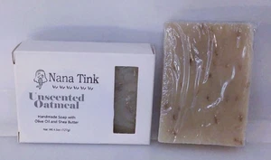 Jabón de avena sin perfume NANA TINK hecho a mano aceite de oliva manteca de karité 4,5 OZ - Imagen 1 de 6