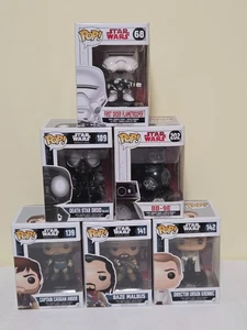 Lotto 6 Figurine Funko Pop Star Wars. Flametrooper, Baze, BB-9E, droide e altro! - Foto 1 di 7