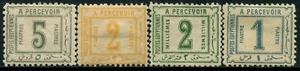 Egipto-Taxe Serie 1888 a falta 5 Mill. / 4 sellos 10/14 */MH - Bild 1 von 1