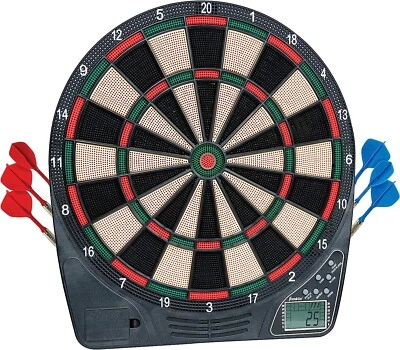 FRANKLIN SPORTS Dart Board Electronic Soft Tip Electric Dartboard Digital Scoreboard 6 Darts NEW