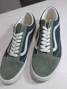 NUOVE scarpe basse sneakers Vans Old Skool tricolore verdi 2024 taglia uomo 10,5 - Foto 1 di 9