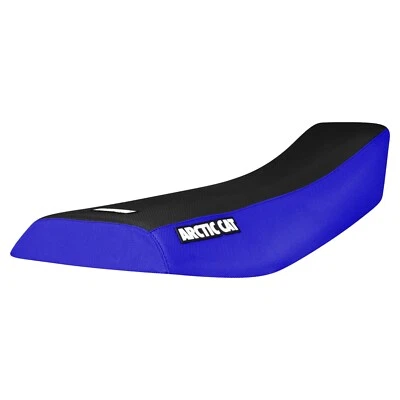 2002-2004 Arctic Cat 375 400 500 ATV Gripper Seat Cover  BLUE/BLACK  LOGO #451 - Image 1 of 4