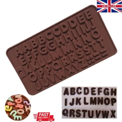Albhabet Letters Silicone Mould Chocolate Fondant Jelly Ice Cube Mold - Image 1 of 4