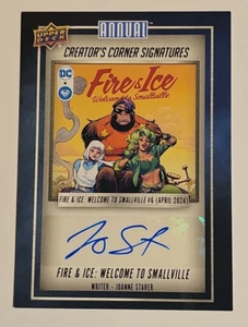 2024 UD Annual DC Creator Corner Signatures Joanne Starer Autograph Fire & Ice - Picture 1 of 15