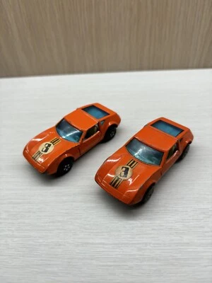 Lote De 2 COCHES FUNDIDOS A PRESIÓN MONTEVERDI HAI VINTAGE MATCHBOX LESNEY SUPERFAST #3 1973 Foto 1 de 4