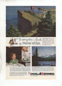 Canadian National Railway - Vintage Magazine Ad - 1948 - Picture 1 of 2