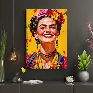 Wandbild, FRIDA KAHLO Frau, XXL Wohnzimmer, Acrylglas, Leinwand, Poster, Kunst - Bild 1 von 11