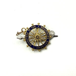 14k Gold Daughters of the American Revolution DAR Pin Brooch - Picture 1 of 6