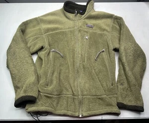 VINTAGE PATAGONIA Men's Classic R4 Olive Fleece USA MADE Jacket Sz M Retro-X - Picture 1 of 13