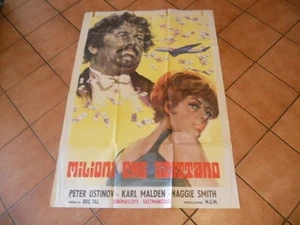 MANIFESTO ORIGINALE MILIONI CHE SCOTTANO PETER USTINOV CM 140X100 1969 - Picture 1 of 1