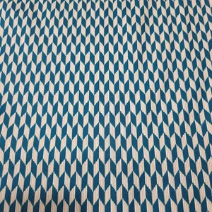 Laredo BTY Quilting Treasures Turquoise Blue and Tonal Beige Geometric Print - Picture 1 of 3